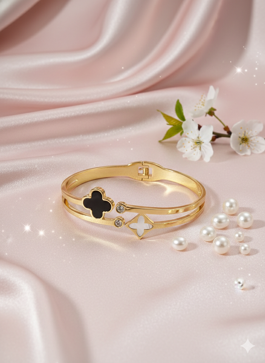 Eternal Clover Dual-Tone Bracelet