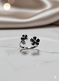 Black Blossom Open Ring