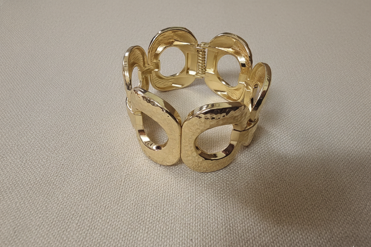 Luxury Hammered Gold Statement Cuff